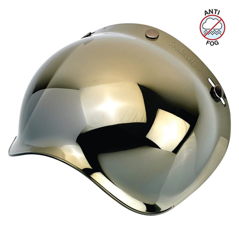 Biltwell Bubble Shield Gold Mirror - Anti-fog, Scratch Resistant, UV/A UV/B Resistant - Image 2